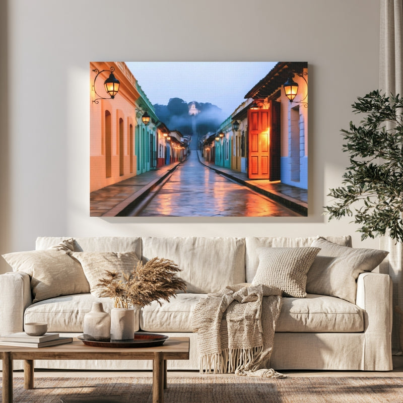 Real de Guadalupe Street Lanterns in a room — San Cristobal de las Casas, Mexico