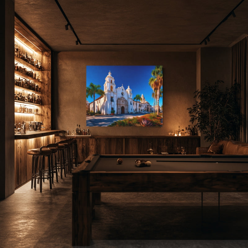 San Diego, California | Mission Style Church Facade | Original Series Gallery Canvas