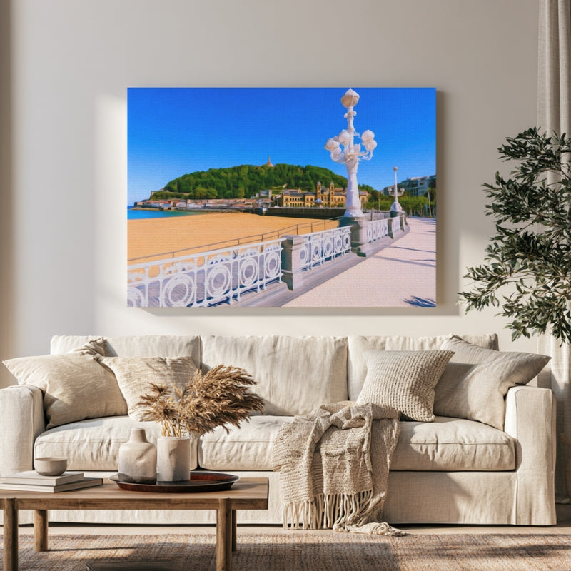 La Concha Promenade Beachfront in a room — San Sebastian, Spain