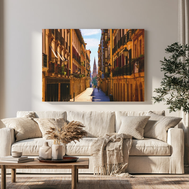 San Sebastian Old Town Street in a room — San Sebastian, Spain
