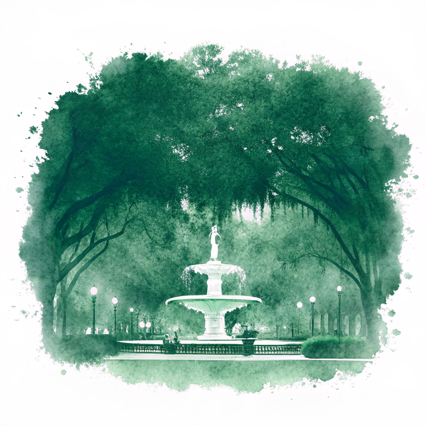 Savannah Historic District watercolor