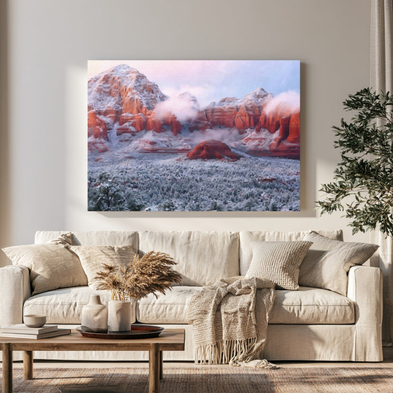 Sedona Red Rocks Snow in a room — Sedona, Arizona