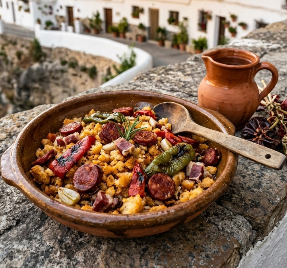 Local cuisine study in Setenil de las Bodegas, Spain