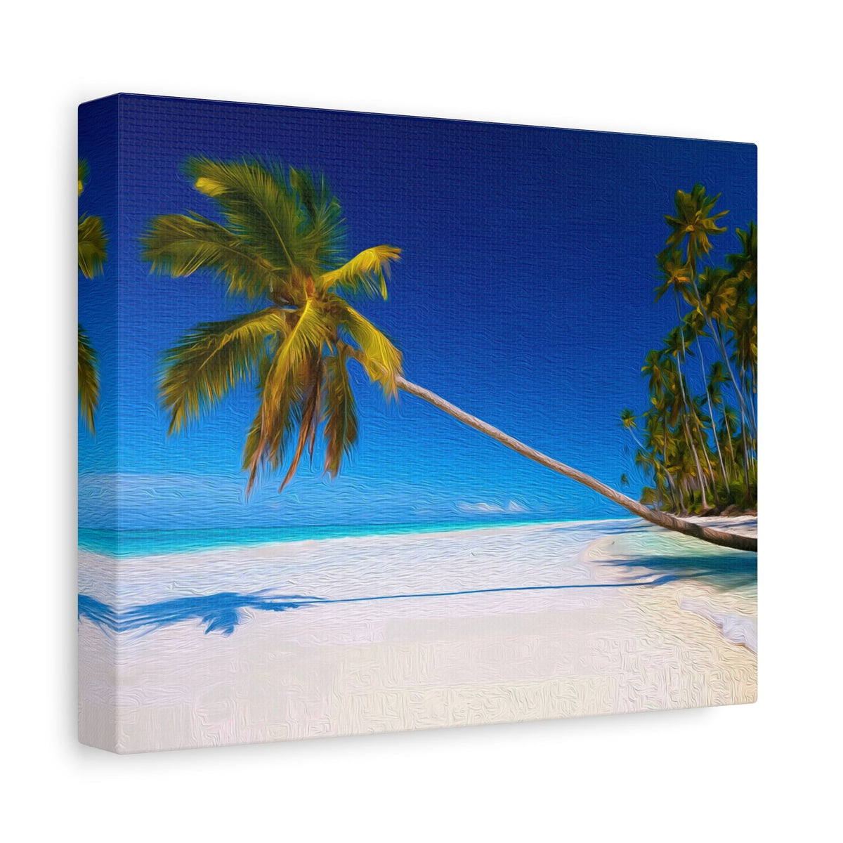 Side view of the canvas edge