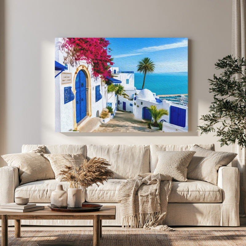 Sidi Bou Said Blue Door Alley in a room — Sidi Bou Said, Tunisia