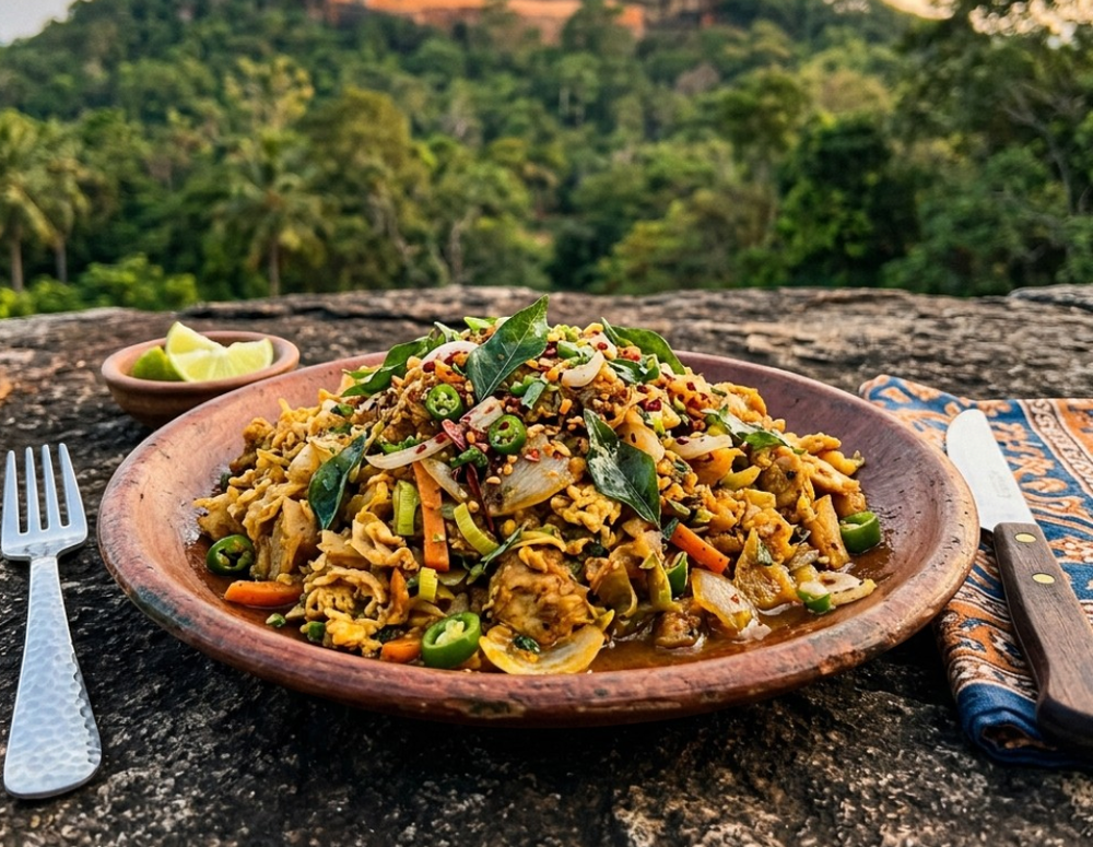 Local cuisine study in Sigiriya, Sri Lanka