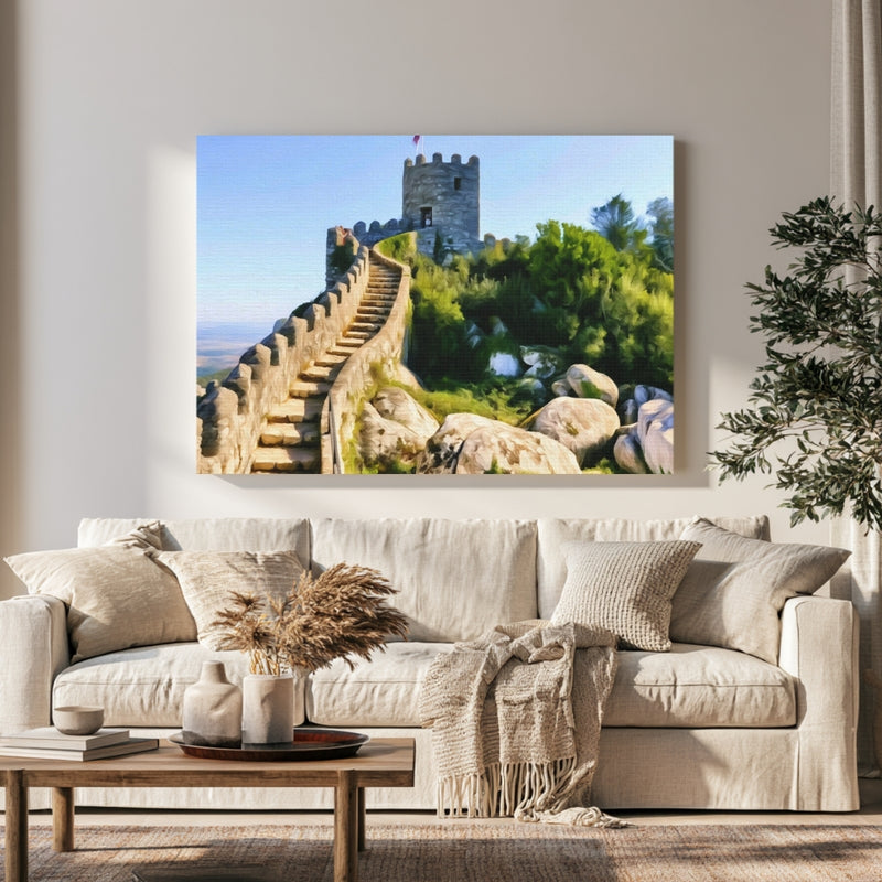 Castle of the Moors in a room — Sintra, Portugal
