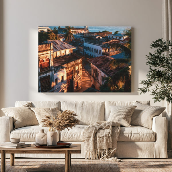 Stone Town, Zanzibar | Stone Town Historic Rooftops | Original Series Gallery Canvas