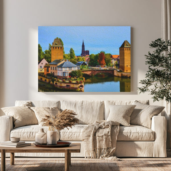Strasbourg, France | Ponts Couverts Medieval Towers | Original Series Gallery Canvas