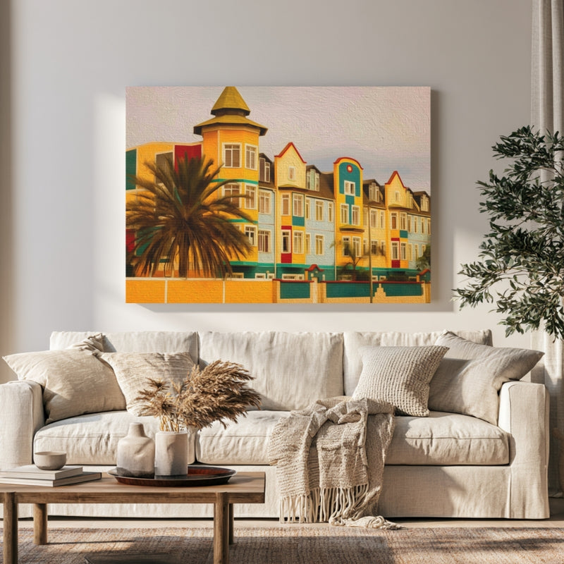 Swakopmund, Namibia | Brückenstrasse Colonial Facades | Original Series Gallery Canvas