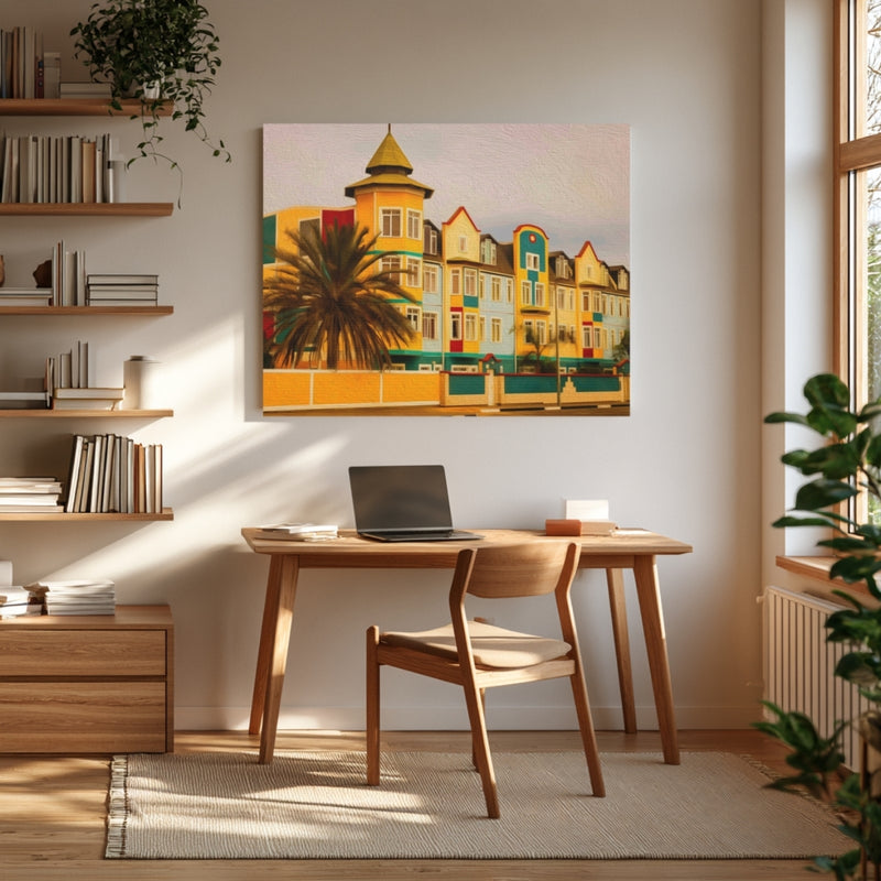 Swakopmund, Namibia | Brückenstrasse Colonial Facades | Original Series Gallery Canvas