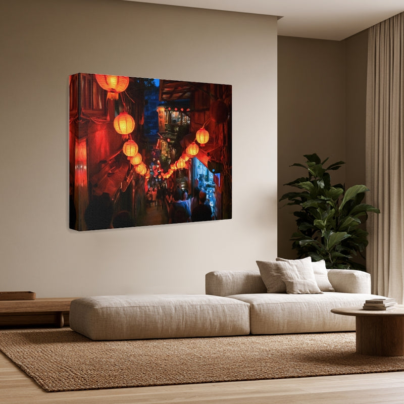 Taipei, Taiwan | Jiufen Old Street Lanterns | Original Series Gallery Canvas