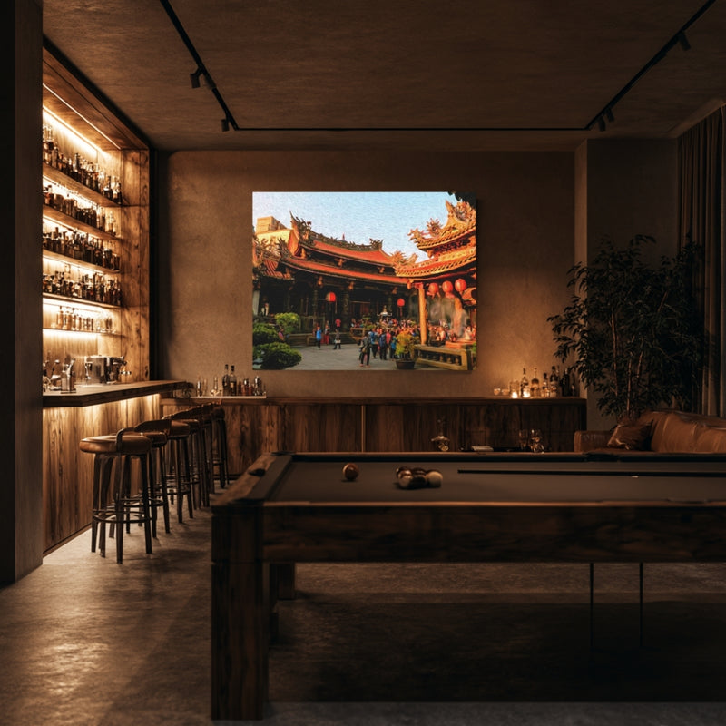 Taipei, Taiwan | Longshan Temple Courtyard Taipei | Original Series Gallery Canvas