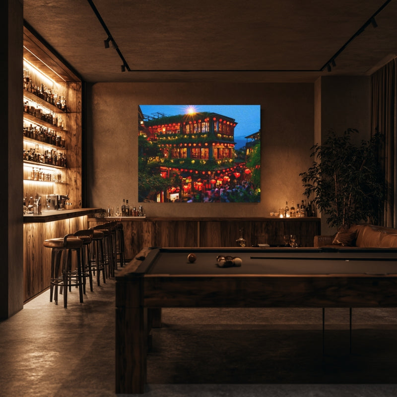 Taipei, Taiwan | Jiufen Old Street Teahouse | Original Series Gallery Canvas