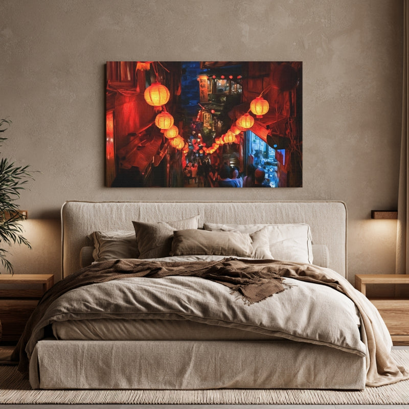 Taipei, Taiwan | Jiufen Old Street Lanterns | Original Series Gallery Canvas