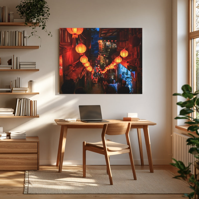 Taipei, Taiwan | Jiufen Old Street Lanterns | Original Series Gallery Canvas