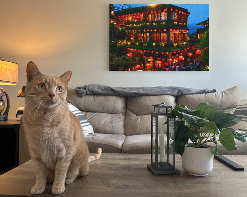 Taipei, Taiwan | Jiufen Old Street Teahouse | Original Series Gallery Canvas