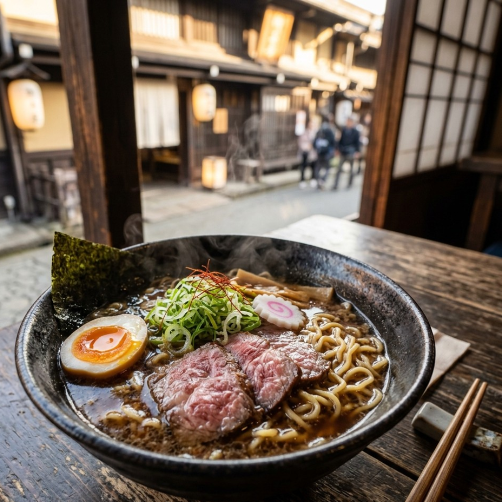 Local cuisine study in Takayama, Japan