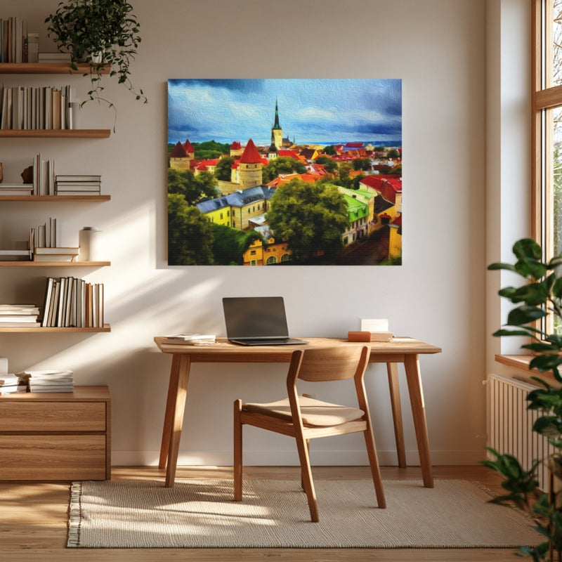 Tallinn, Estonia | Old Town Red Roofs | Original Series Gallery Canvas