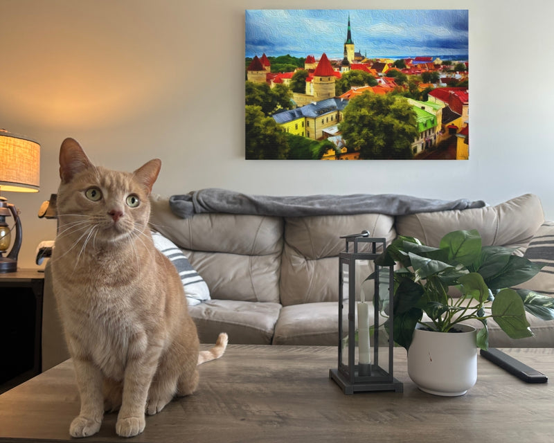 Tallinn, Estonia | Old Town Red Roofs | Original Series Gallery Canvas