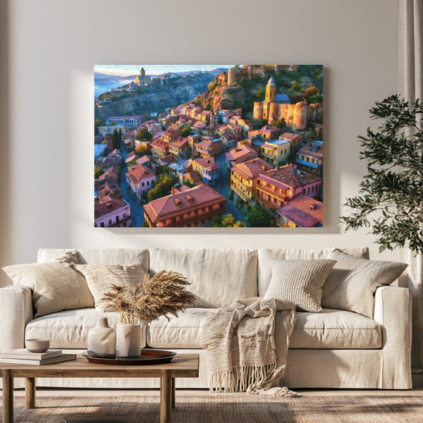 Tbilisi, Georgia | Tbilisi Old Town Narikala Fortress | Original Series Gallery Canvas