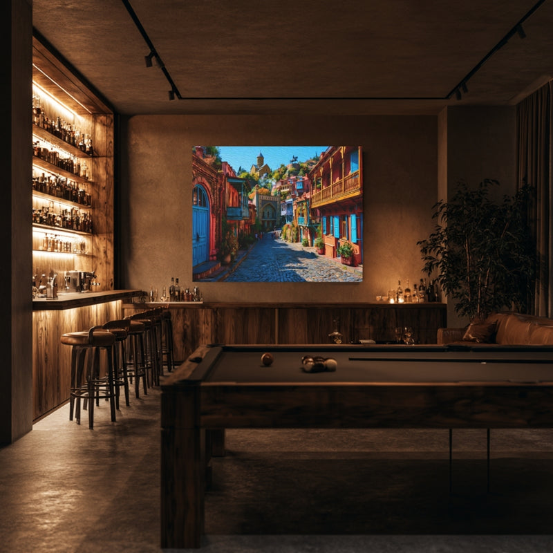 Tbilisi Old Town, Georgia | Old Town Cobblestone Street | Original Series Gallery Canvas