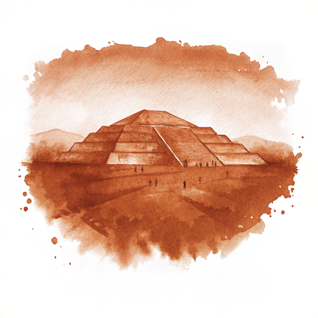 Teotihuacan watercolor