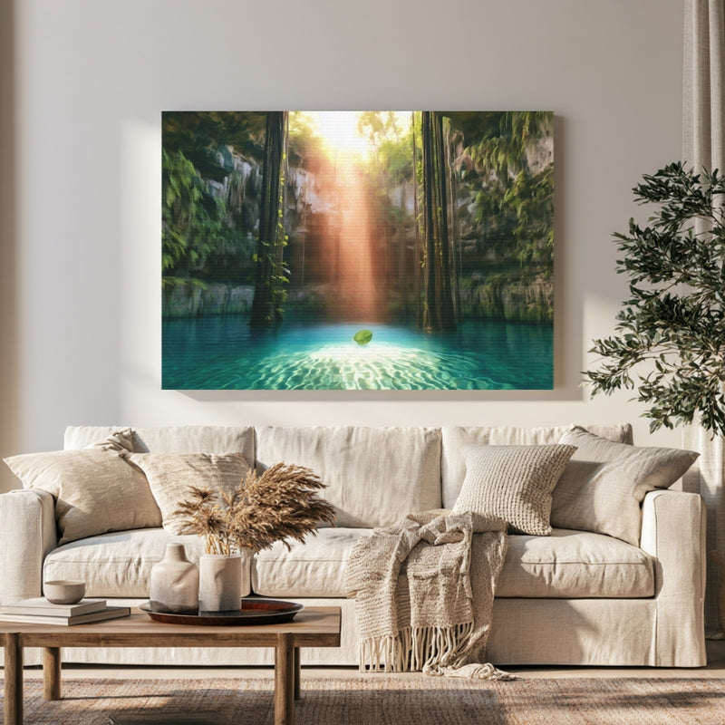 Ik Kil Cenote Underground Pool in a room — Tulum, Mexico