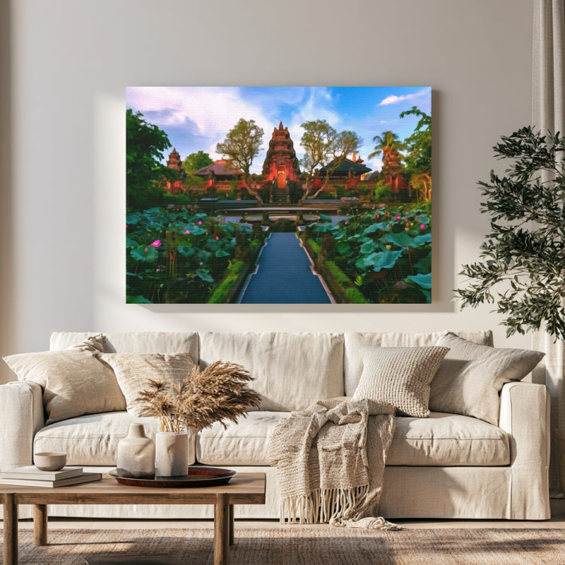 Ubud Royal Palace Lotus Pond in a room — Ubud, Indonesia