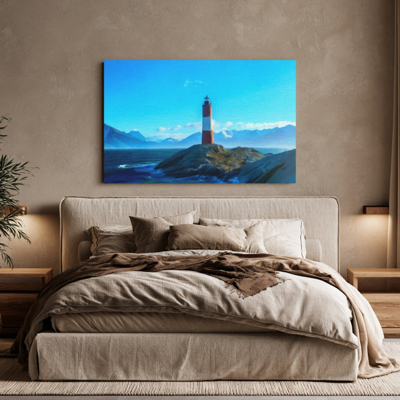 Ushuaia, Argentina | Les Eclaireurs Lighthouse | Original Series Canvas