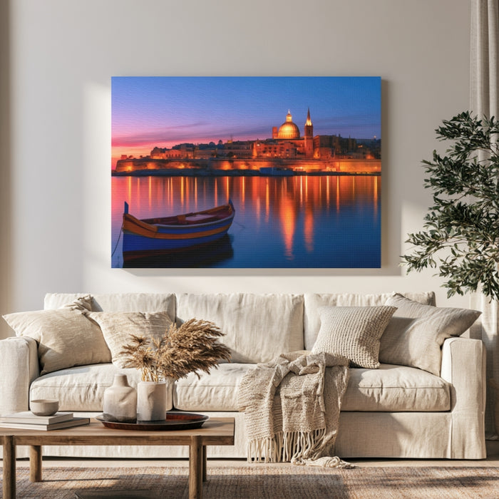 Valletta Waterfront Sunset Skyline