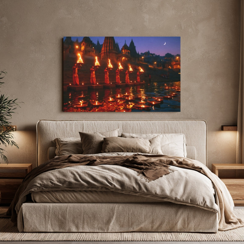 Varanasi, India | Ganga Aarti Dashashwamedh Ghat | Original Series Gallery Canvas