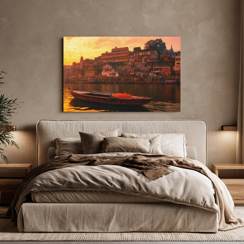 Varanasi, India | Varanasi Ghats Ganges River | Original Series Gallery Canvas
