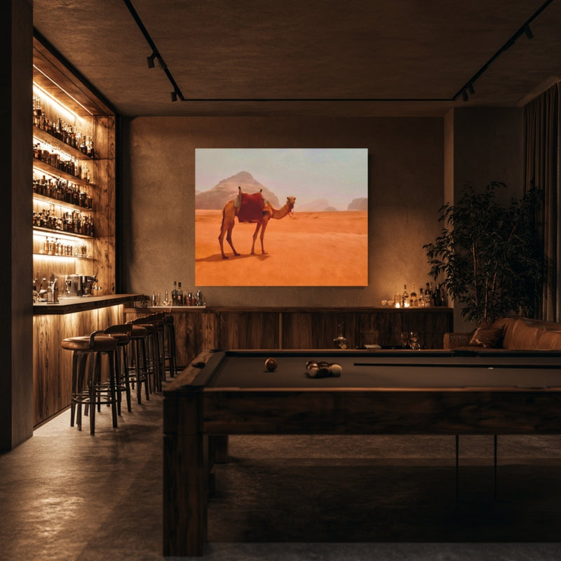 Wadi Rum, Jordan | Desert Valley Camel At Dusk | Original Series Gallery Canvas