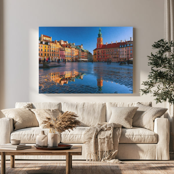 Warsaw, Poland | Old Town Market Square | Original Series Gallery Canvas