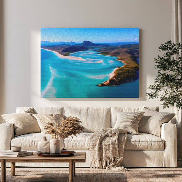 Whitsunday Islands, Australia | Hill Inlet Swirling Sands | Original Series Gallery Canvas