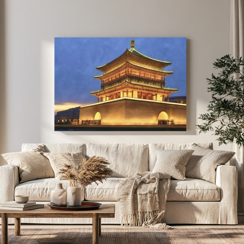 Xi'an Bell Tower Night in a room — Xi'an, China