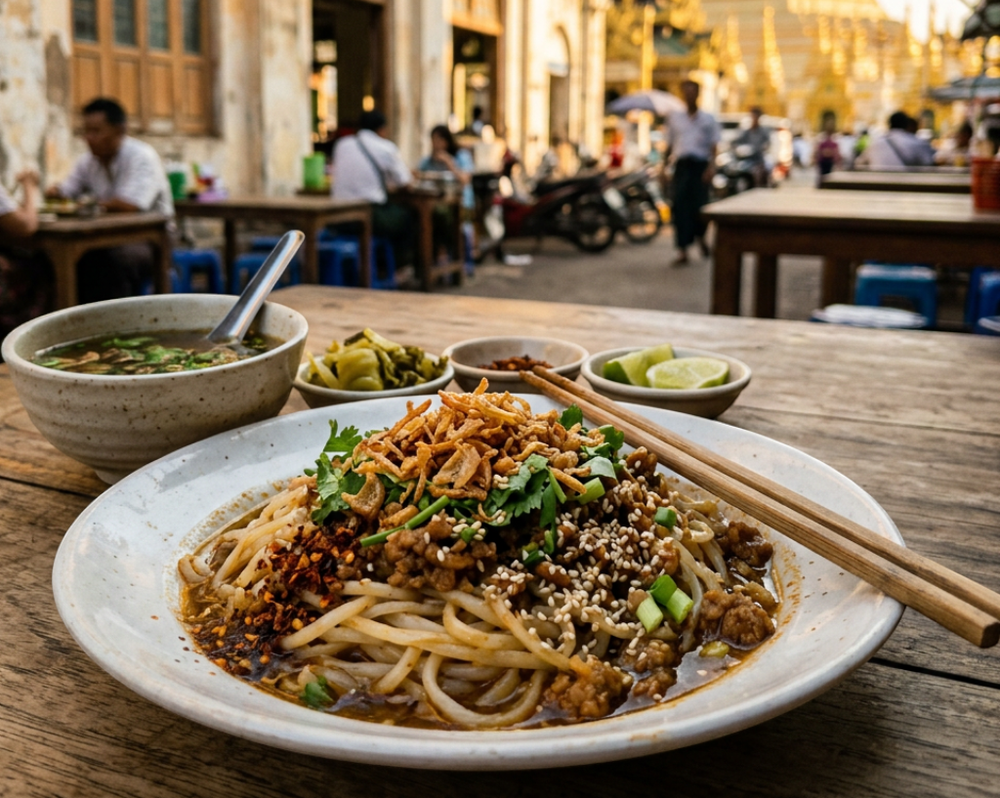 Local cuisine study in Yangon, Myanmar