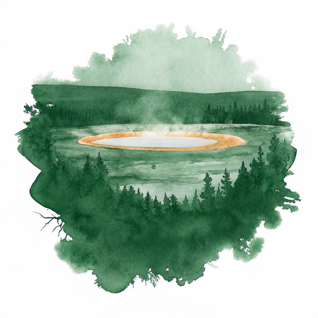 Yellowstone National Park watercolor