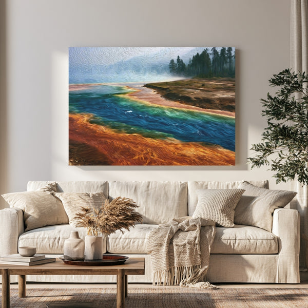 Yellowstone National Park, Wyoming | Grand Prismatic Spring | Original Series Gallery Canvas