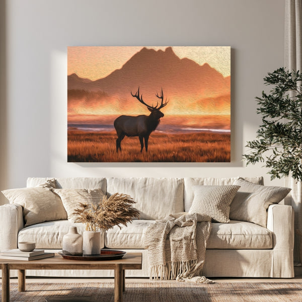 Bull Elk Autumn Meadow