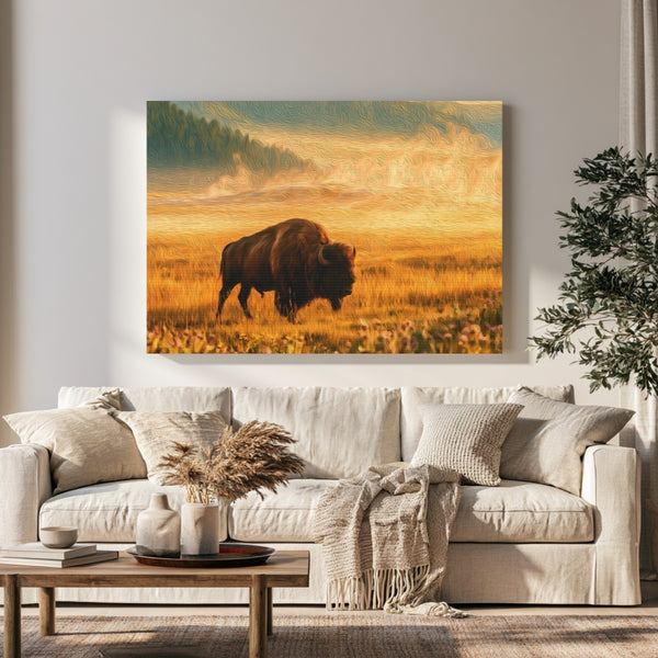 Lamar Valley Bison Roam