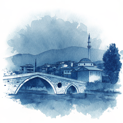 Kosovo watercolor