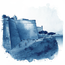 Malta watercolor