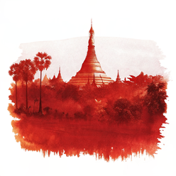 Myanmar watercolor