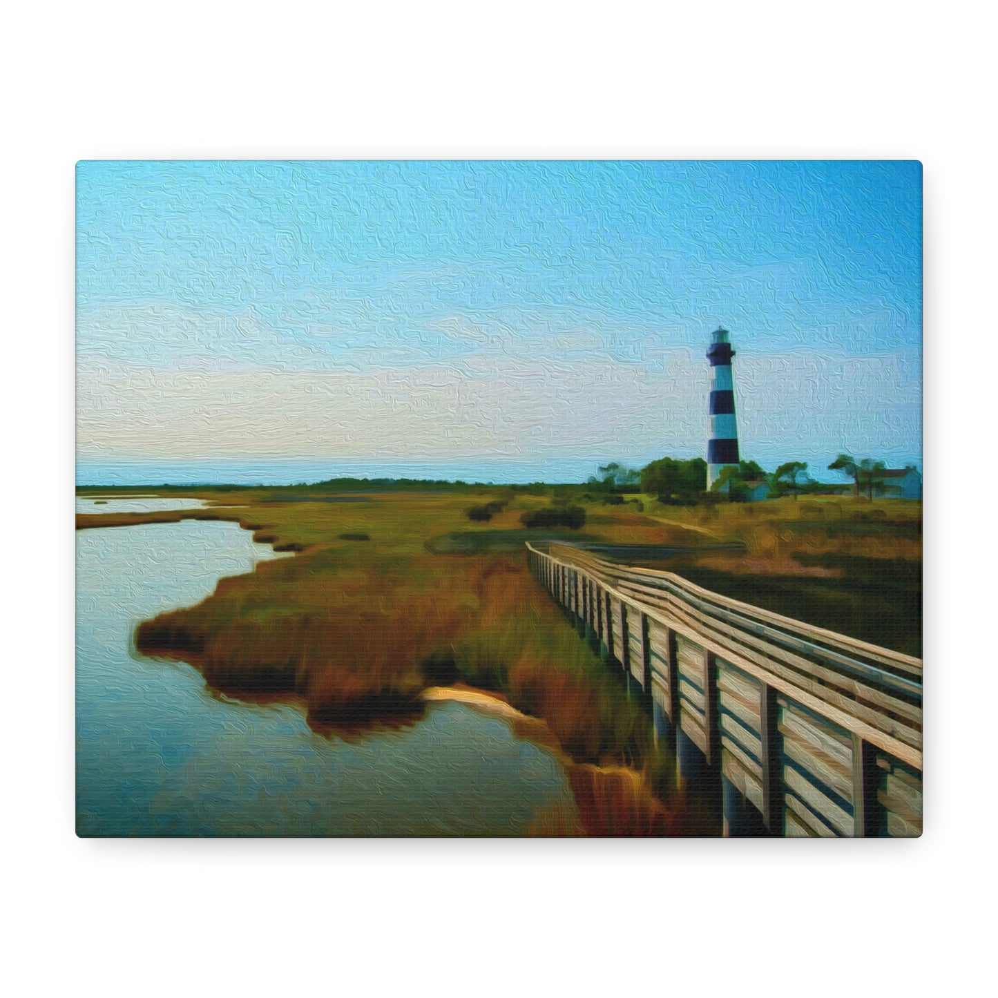Outer Banks, North Carolina | Watercolor Canvas Print | The Painted Passport®