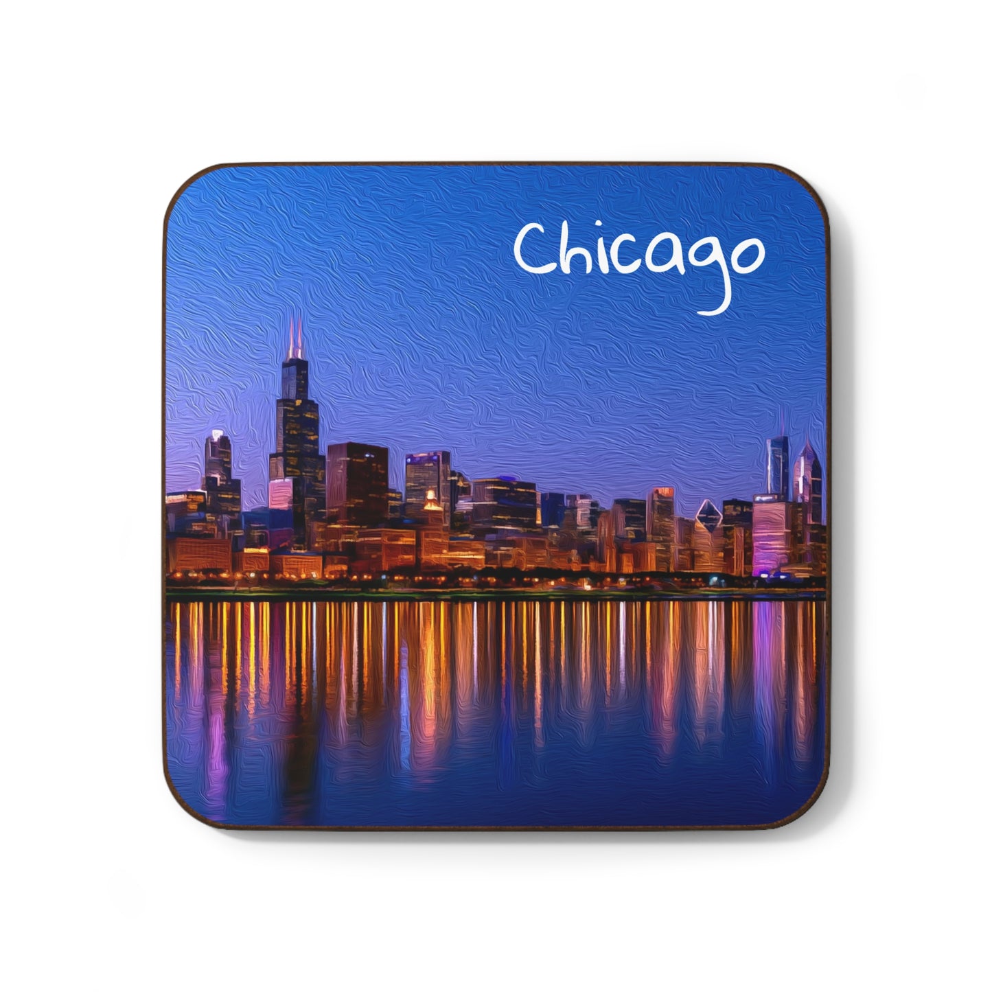 Chicago, Illinois | Watercolor Coaster | The Painted Passport®