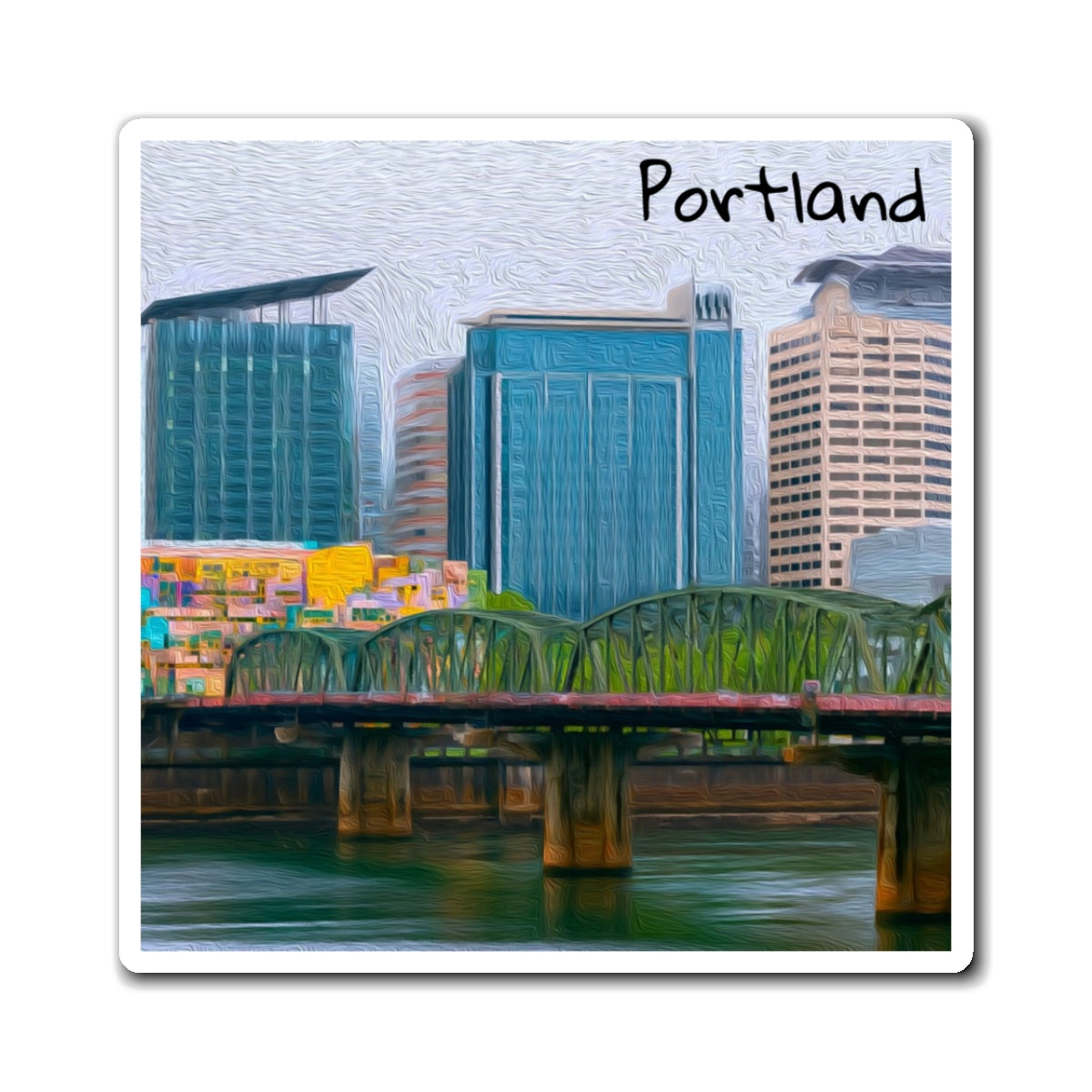 Portland, Oregon | Watercolor Magnet | The Painted Passport®