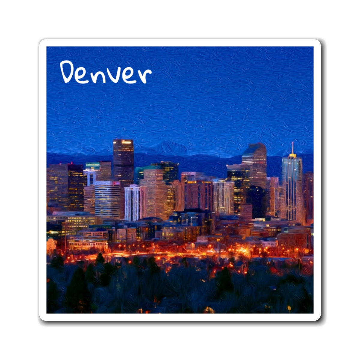 Denver, Colorado | Watercolor Magnet | The Painted Passport®