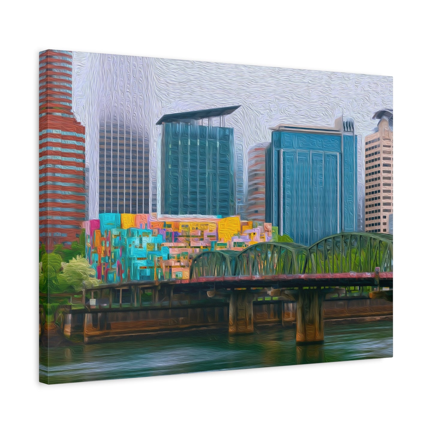 Portland, Oregon | Watercolor Canvas Print | The Painted Passport®